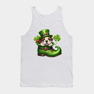 Bulldog Shoes For Patricks Day Tank Top